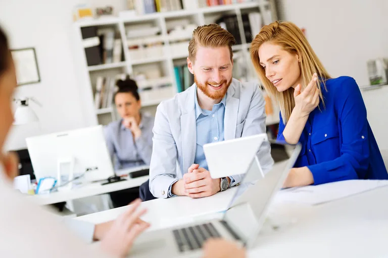 Manufacturing team in a training and collaboration session